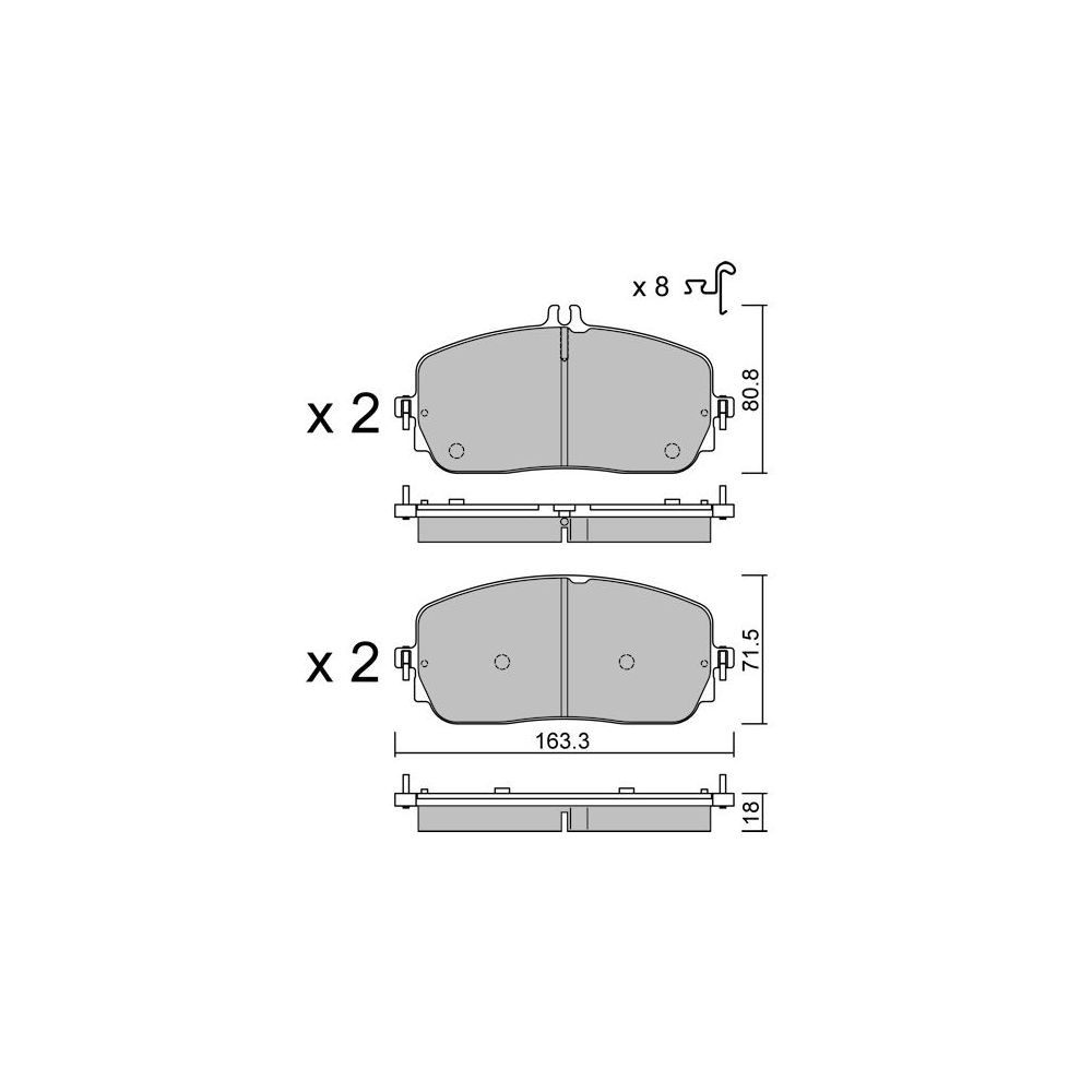 GT2i Club Avant remblokken voor MERCEDES BENZ C Klasse V (W206) C 300 e 4-matic (206.056) 313pk 2021-03-01- - GT-PC13570 - 3666618582894