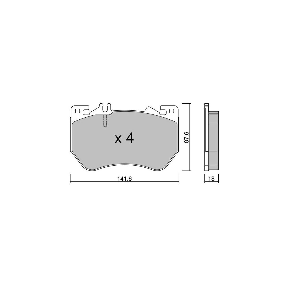 GT2i Club Avant remblokken voor MERCEDES BENZ C Klasse V (W206) AMG C 63 S E Performance 4-matic+ 680pk 2021-03-01- - GT-PC13580 - 3666618582900