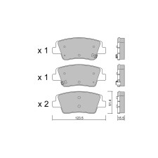 Pastiglie freno posteriori GT2i Club per KIA EV6 77 AWD 325cv 2021-07-01-
