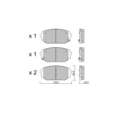 Pastiglie freno anteriori GT2i Club per KIA Sportage V (NQ5) 1.6 T-GDi Combined Plug-in Hybrid 266cv 2021-09-01-