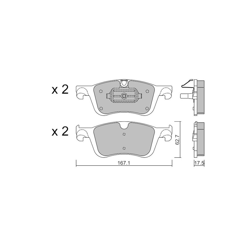 GT2i Club Avant remblokken voor MERCEDES BENZ EQT 200 (420.893) 1.3 DIG-T 141pk 2023-01-01- - GT-PC13651 - 3666618583006