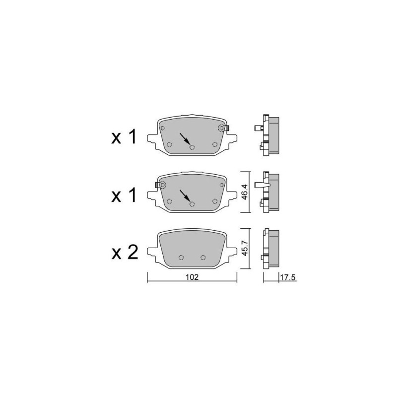 Remblokken GT2i Club Achter voor NISSAN Qashqai III (J12) 1.5 VC-T 191pk 2021-04-01- - GT-PC13660 - 3666618583013