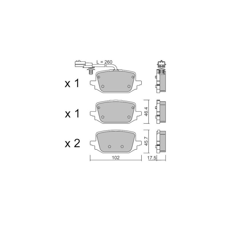 Remblokken GT2i Club Achter voor MERCEDES BENZ EQT 200 (420.893) 2.5 Hybride 185pk 2023-01-01- - GT-PC13661 - 3666618583020