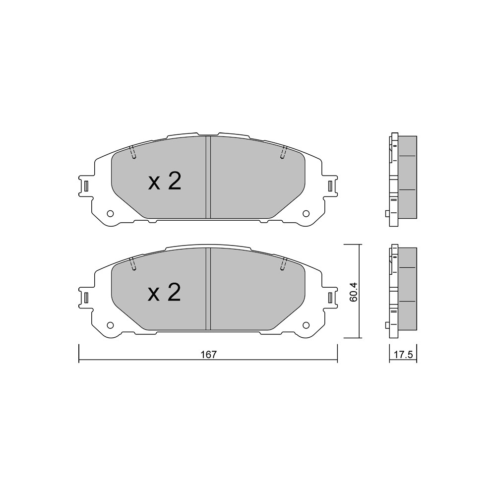 GT2i Club Front brake pads for SUZUKI Across (A5Z_) 2.5 Hybrid 306cv 2020-06-01- - GT-PC13670 - 3666618583037