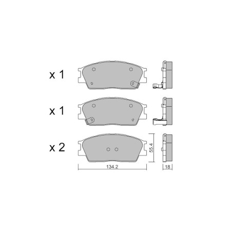 GT2i Club Front brake pads for KIA Soul III (SK3) 2.0 4xe Plug/in Hybrid 376cv 2019-01-01-