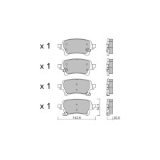 Plaquettes de frein GT2i Club Arrière pour JEEP Wrangler IV (JL) 2.0 4xe Plug-in Hybrid (JL74) 381cv 2017-11-01-