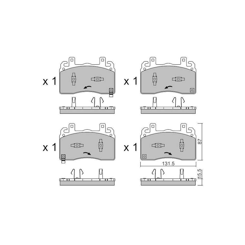 GT2i Club Avant remblokken voor ALFA ROMEO Tonale (965_) 2.0 268pk 2022-03-01- - GT-PC13770 - 3666618583112