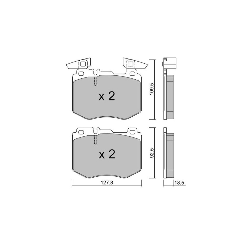 GT2i Club Avant remblokken voor MERCEDES BENZ GLC I (X253) 350 e 4-matic (253.954) 320pk 2015-06-01- - GT-PC13880 - 3666618583143