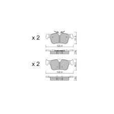 GT2i Club remblokken achter voor VOLVO V60 II Cross Country (227) P400 MHEV AWD 400pk 2018-02-01- - GT-PC13900 - 3666618583167