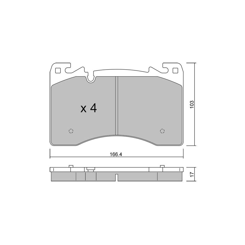 GT2i Club Avant remblokken voor LAND ROVER Range Rover V (L460) P635 MHEV AWD 635pk 2021-10-01- - GT-PC13910 - 3666618583174