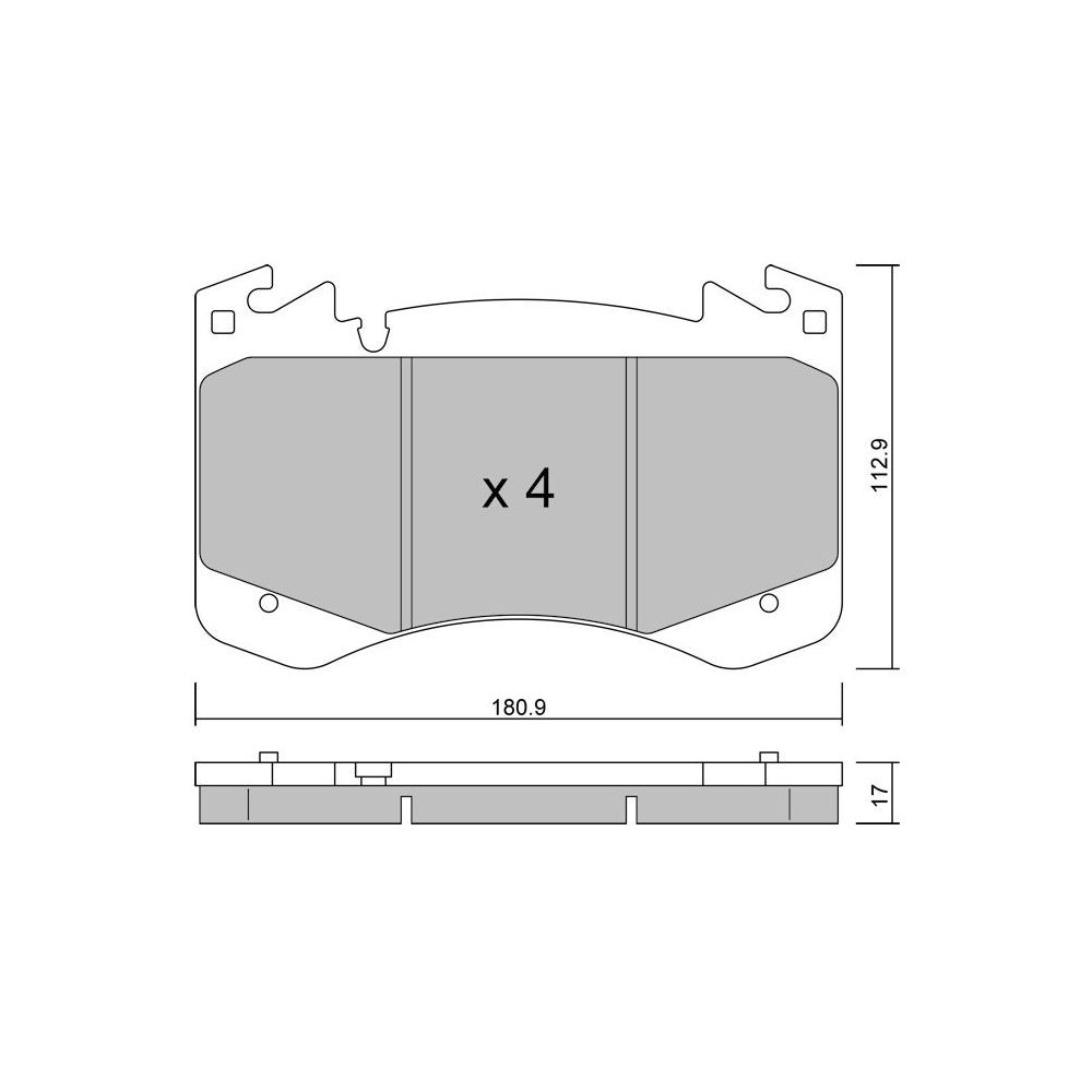 GT2i Club Avant remblokken voor LAND ROVER Range Rover V (L460) P635 MHEV AWD 635pk 2021-10-01- - GT-PC13920 - 3666618583181