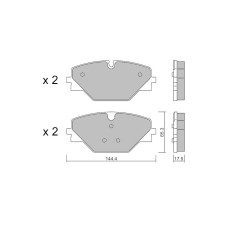 GT2i Club remblokken achter voor LAND ROVER Range Rover V (L460) P635 MHEV AWD 635pk 2021-10-01- - GT-PC13930 - 3666618583198
