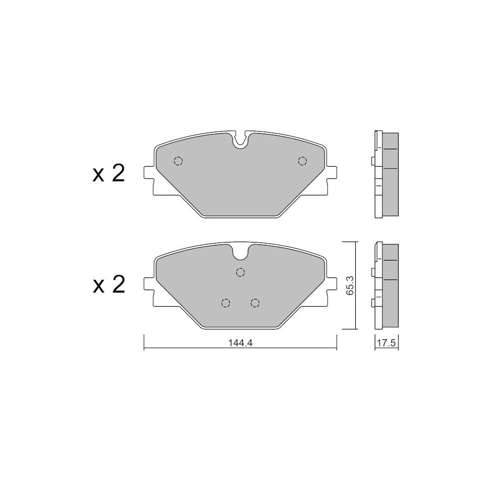 GT2i Club Rear brake pads for LAND ROVER Range Rover V (L460) P635 MHEV AWD 635cv 2021-10-01- - GT-PC13930 - 3666618583198