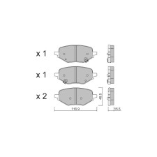 GT2i Club Rear brake pads for MG MG ZS II Close Off-Road EHS 1,5T GDI Hybrid 285cv 2017-10-01-