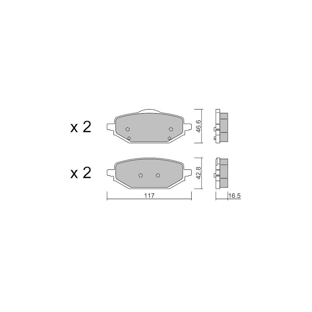 Plăcuțe de frână GT2i Club spate pentru MG Marvel R EV 289cv 01.02.2021- - GT-PC13950 - 3666618583211