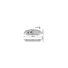 Remblokken GT2i Club Achter voor TOYOTA Land Cruiser VIII 300 (_J3_) 3.4 415pk 2021-07-01- - GT-PC14020 - 3666618583259