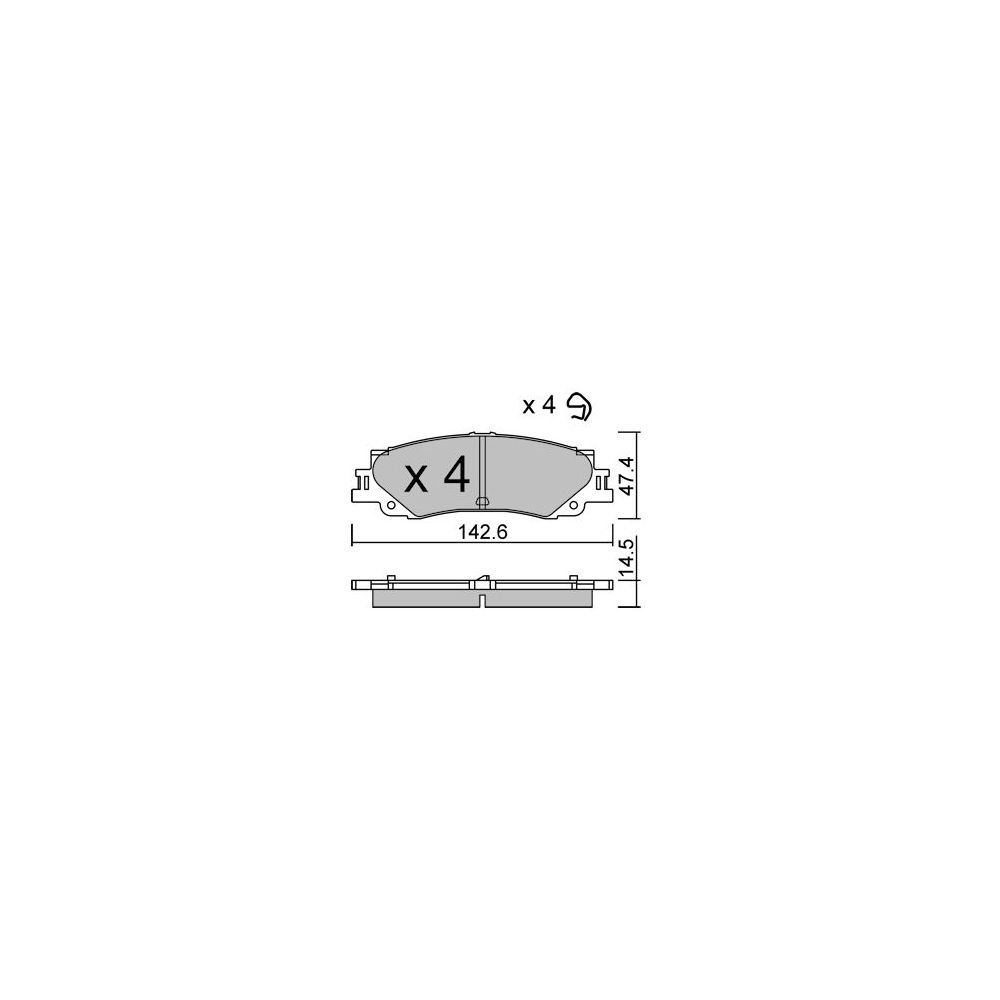 Plaquettes de frein GT2i Club Arrière pour TOYOTA Land Cruiser VIII 300 (_J3_) 3.4 415cv 2021-07-01- - GT-PC14020 - 3666618583259