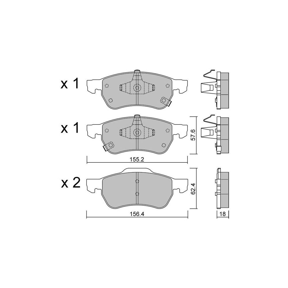 Plaquettes de frein GT2i Club Avant pour MG MG ZS II Close Off-Road EV 177cv 2017-10-01- - GT-PC14080 - 3666618583266