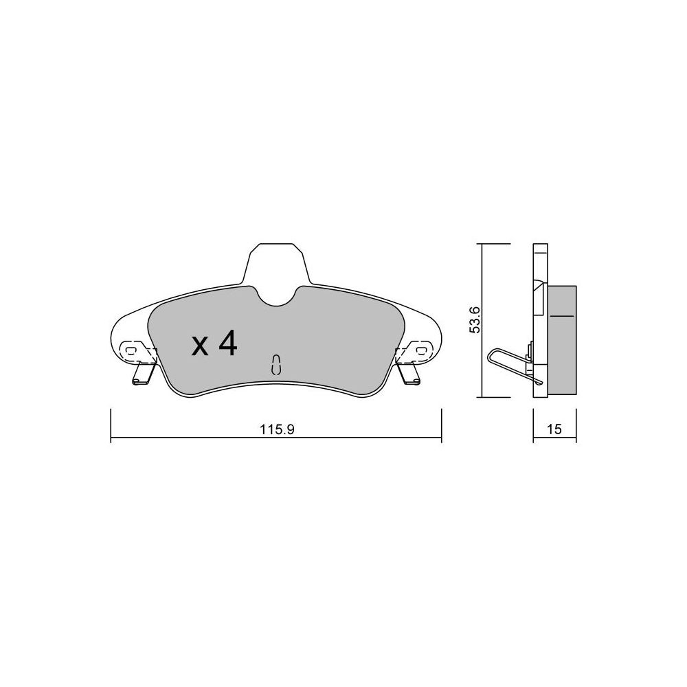 GT2i Club remblokken achter voor FORD Mondeo II (BAP) 2.5 ST 200 206pk 1996-08-01-2000-09-01 - GT-PC1451 - 3666618583303