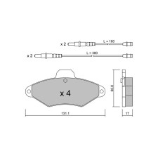 Plaquettes de frein GT2i Club Avant pour CITROEN Xantia (X1_, X2_) 2.0 i 16V 153cv 1993-03-01-2003-04-01