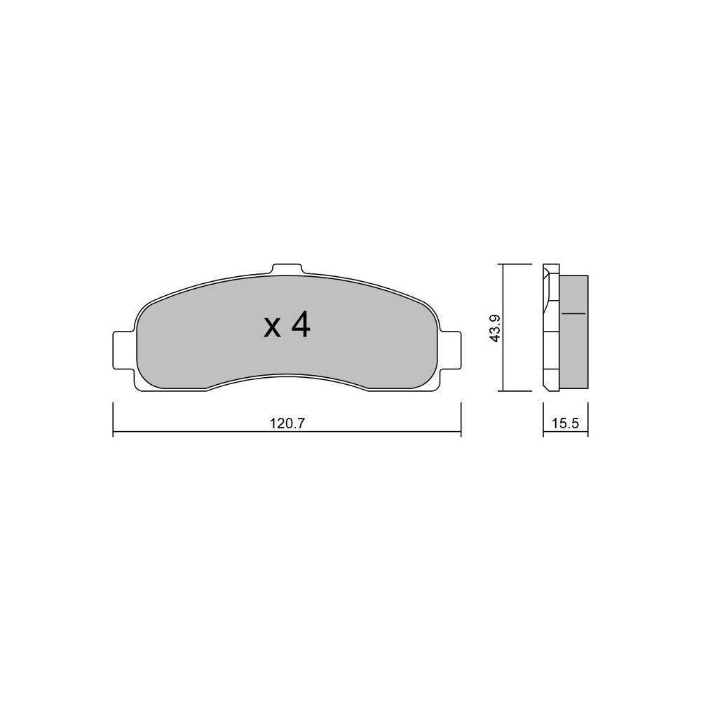 GT2i Club Front brake pads for NISSAN Micra II (K11)/ March/ Verita 1.6 i 16V 96cv 1992-01-01-2003-02-01 - GT-PC1470 - 3666618583327