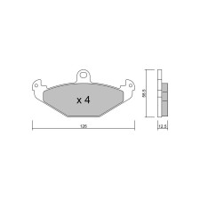 GT2i Club Achterremblokken voor LOTUS Elise 1.8i 16V 1995-21 - Brembo remklauwen - GT-PC1681 - 3661768238196