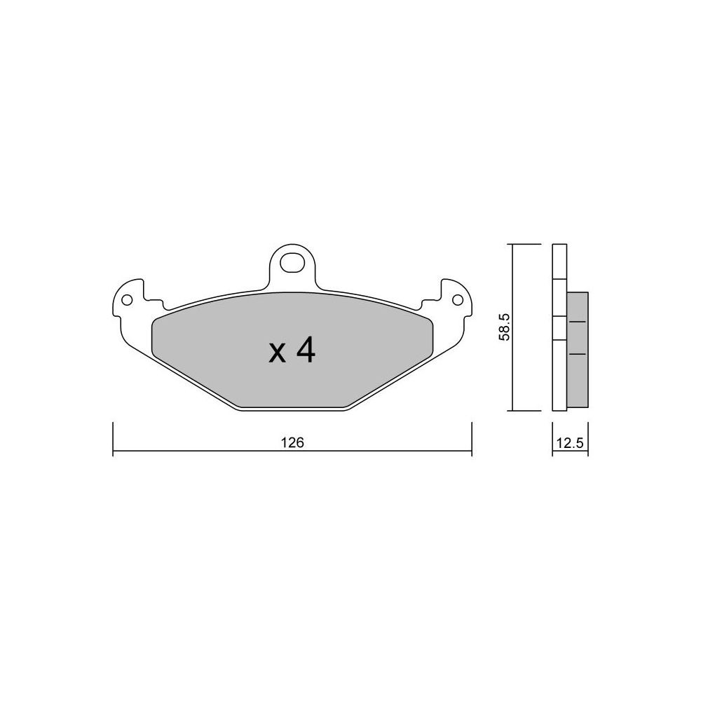 GT2i Club Rear brake pads for LOTUS Elise 1.8i 16V 1995-21 - Brake calipers Brembo - GT-PC1681 - 3661768238196