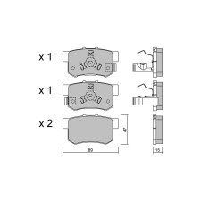 Pastiglie freno posteriori GT2i Club per HONDA Accord IX Sedan (CR) 3.5 282cv 2012-09-01-