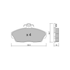 GT2i Club Front brake pads for LAND ROVER Freelander I (L314) 1.6 VTi 161cv 1998-02-01-2006-10-01
