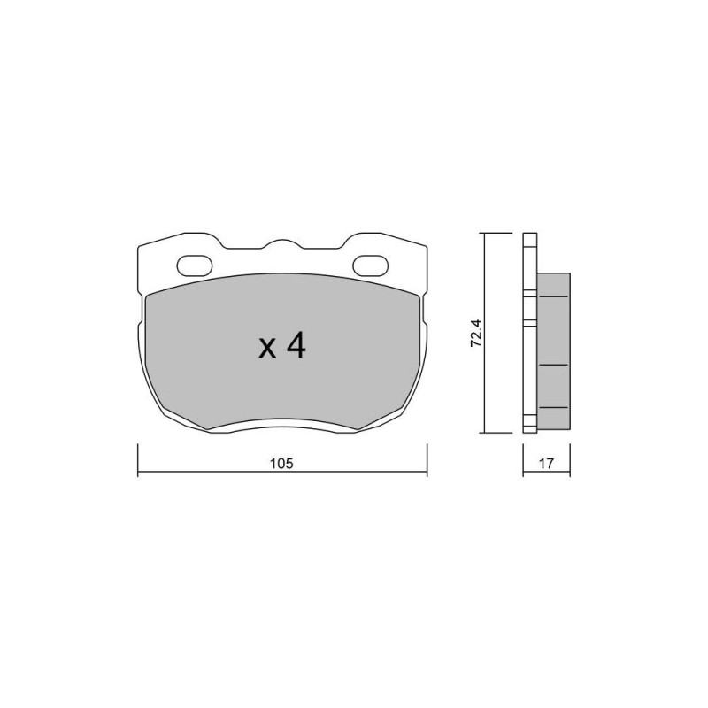 GT2i Club Avant remblokken voor LAND ROVER Defender I Cabrio (L316) 4.0 V8 4x4 185pk 1990-08-01-2016-02-01 - GT-PC1801 - 3666618583600