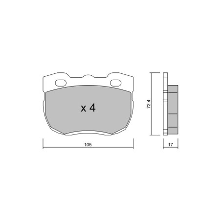Plaquettes de frein GT2i Club Avant pour LAND ROVER Defender I Cabrio (L316) 4.0 V8 4x4 185cv 1990-08-01-2016-02-01