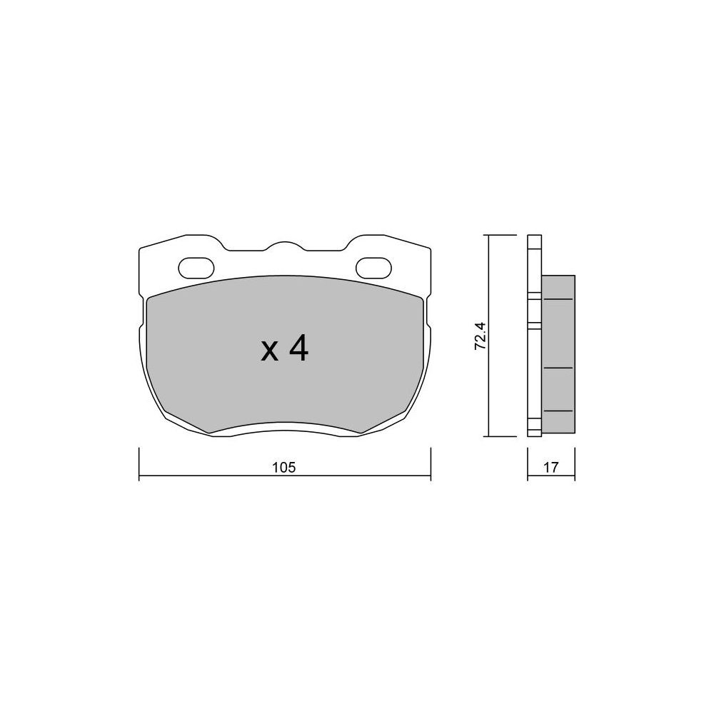 Plaquettes de frein GT2i Club Avant pour LAND ROVER Defender I Cabrio (L316) 4.0 V8 4x4 185cv 1990-08-01-2016-02-01 - GT-PC1801 - 3666618583600