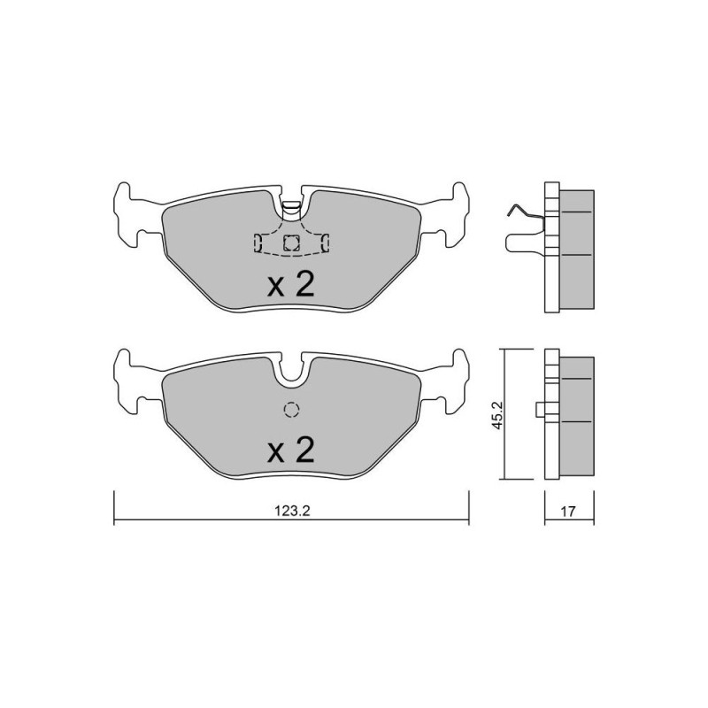 GT2i Club remblokken achter voor BMW 3 III Cabrio (E36) 3.0 i 232pk 1993-03-01-1999-11-01 - GT-PC1850 - 3666618583631