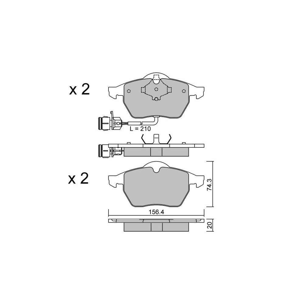 GT2i Club Avant remblokken voor AUDI A6 I (4A2, C4) 2.8 quattro 194pk 1994-06-01-1997-10-01 - GT-PC1880 - 3666618583648
