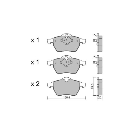 Plaquettes de frein GT2i Club Avant pour AUDI A4 I (8D2, B5) 2.8 quattro 194cv 1994-11-01-2001-12-01