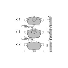 GT2i Club Avant remblokken voor AUDI A6 II (4B2, C5) 2.8 quattro 194pk 1997-01-2005-12-01 - GT-PC1883 - 3666618583679