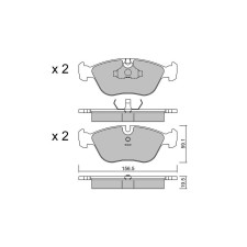 Plaquettes de frein GT2i Club Avant pour VOLVO 850 SW (855) 2.3 AWD 266cv 1992-08-01-1997-10-01