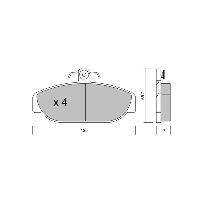 GT2i Club Avant remblokken voor VOLVO 940 I Kombi (945) 2.9 204pk 1990-01-01-1995-07-01 - GT-PC1900 - 3666618583693
