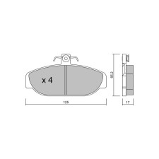 GT2i Club Avant remblokken voor VOLVO 940 I Kombi (945) 2.9 204pk 1990-01-01-1995-07-01 - GT-PC1900 - 3666618583693