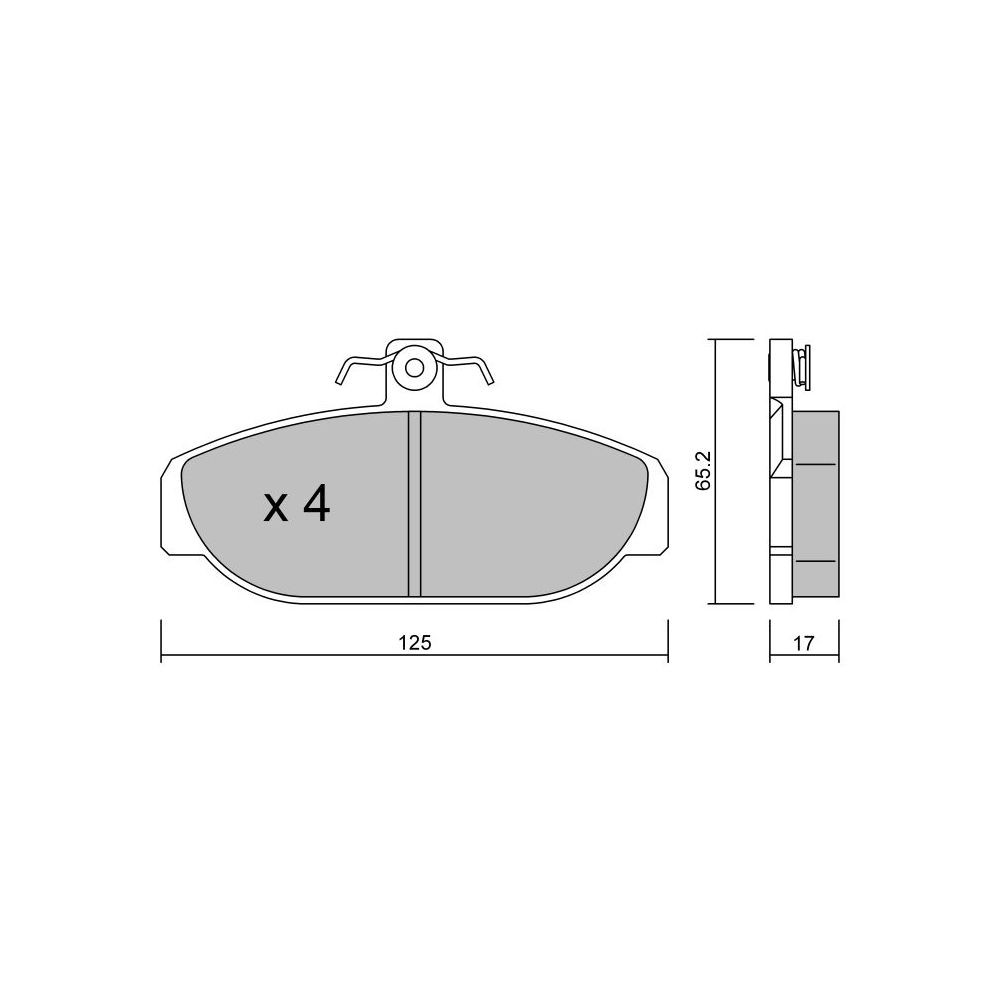GT2i Club Avant remblokken voor VOLVO 940 I Kombi (945) 2.9 204pk 1990-01-01-1995-07-01 - GT-PC1900 - 3666618583693