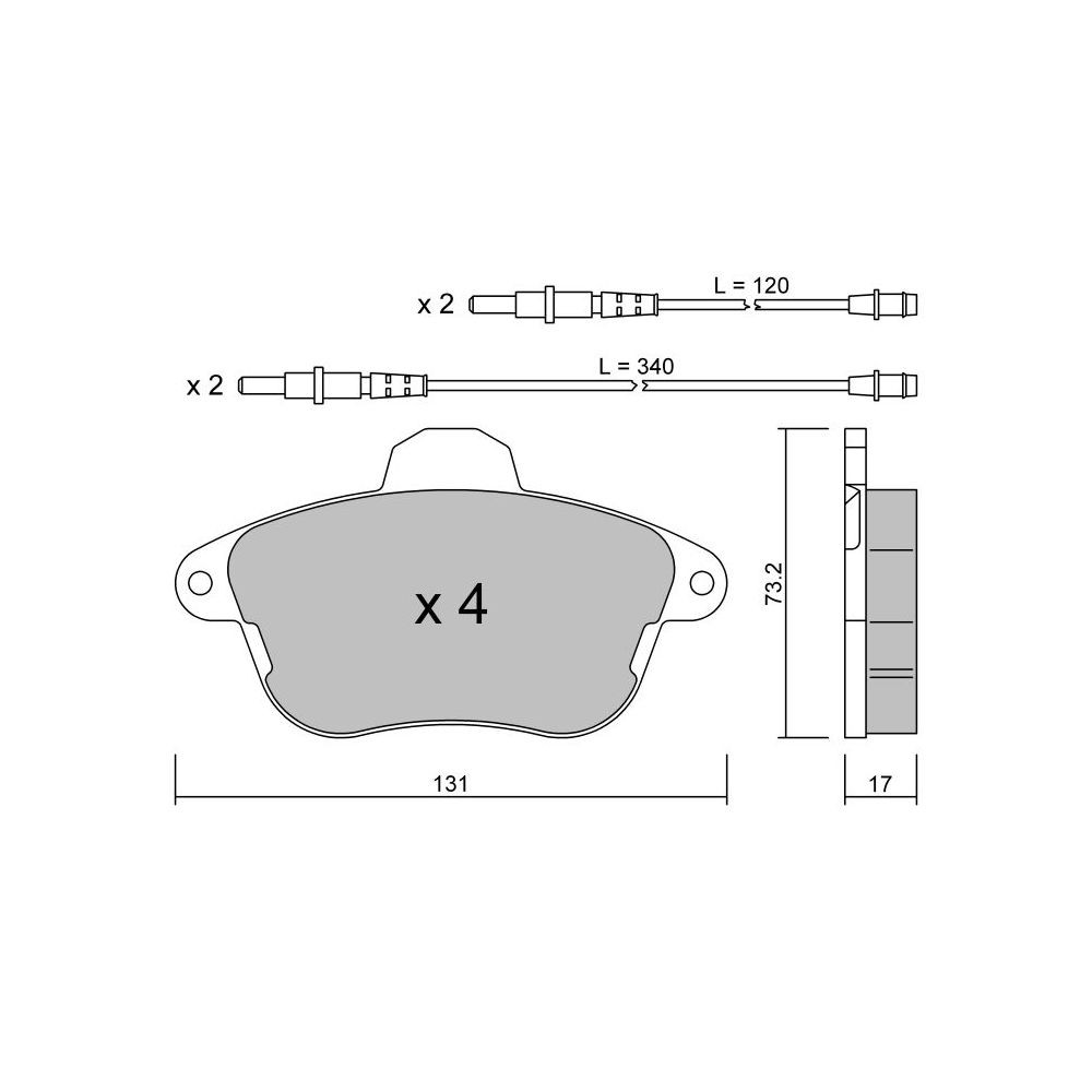 GT2i Club Front brake pads for PEUGEOT 605 (6B) 3.0 168cv 1988-01-01-1999-09-01 - GT-PC1910 - 3666618583709