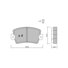 Plaquettes de frein GT2i Club Avant pour RENAULT 20 (127_) 2.4 16V 143cv 1975-10-01-1983-12-01