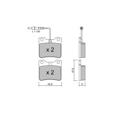 Plaquettes de frein GT2i Club Arrière pour PEUGEOT 605 (6B) 3.0 SV 24 200cv 1988-01-01-1999-09-01