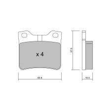Pastiglie freno posteriori GT2i Club per PEUGEOT 607 (9D, 9U) 3.0 V6 24V 211cv 2000-02-01-2011-07-01