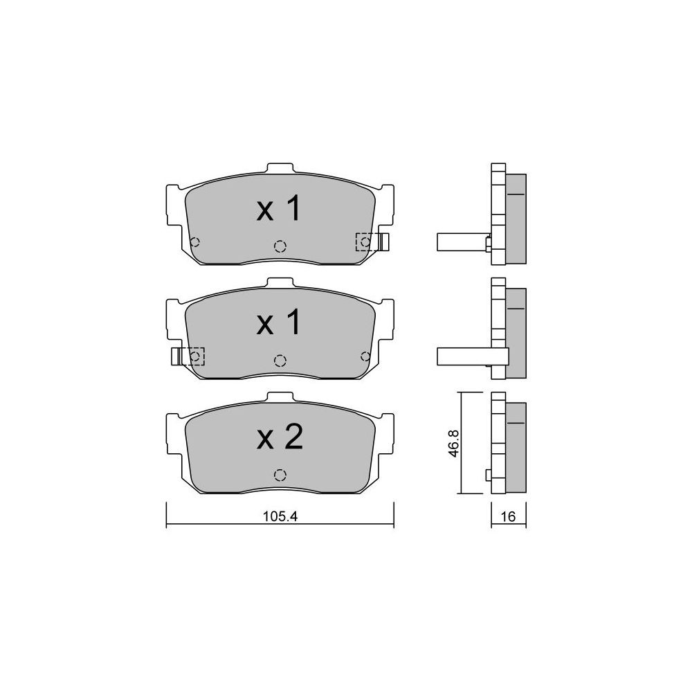 Plaquettes de frein GT2i Club Arrière pour NISSAN Altima III (L32) 3.5 274cv 2006-10-01-2013-07-01 - GT-PC2001 - 3666618583785