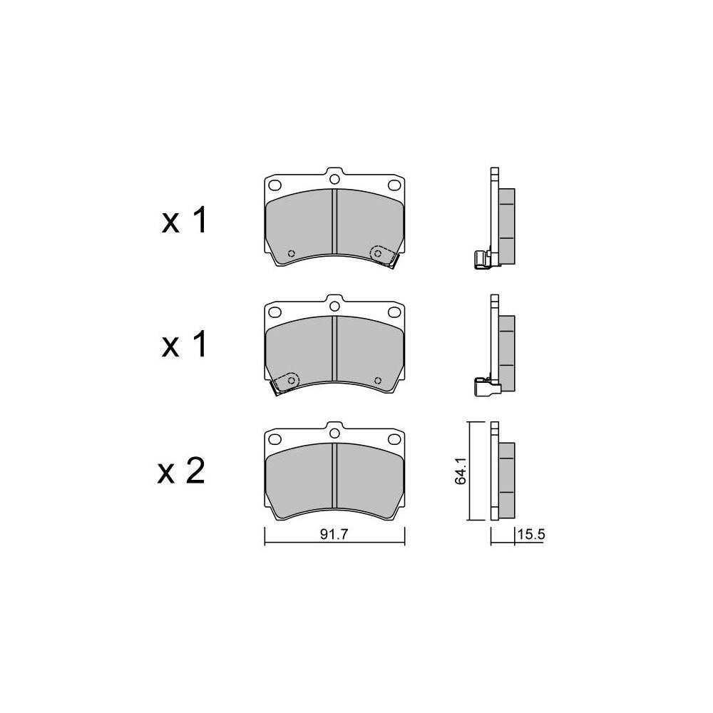 GT2i Club Avant remblokken voor MAZDA Demio (DW) 1.8 16V GT 128pk 1996-01-2003-07-01 - GT-PC2030 - 3666618583792