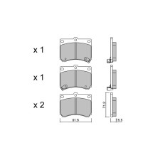 Pastiglie freno anteriori GT2i Club per MAZDA 323 C IV (BG) / Familia 1.8 16V Turbo 4WD 164cv 1989-01-01-2000-09-01 Pastiglie freno anteriori GT2i Club per MAZDA 323 C IV (BG) / Familia 1.8 16V Turbo 4WD 164cv 1989-01-01-2000-09-01
