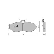 Pastiglie freno anteriori GT2i Club per NISSAN Terrano II (R20)/ Mistral 3.3 4WD 170cv 1992-10-01-2007-09-01
