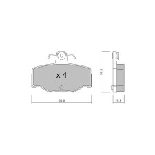 GT2i Club Achterremblokken voor NISSAN Primera Traveller (WP11) 2.3 T-5 AWD 240pk 1996-06-01-2002-01-01 - GT-PC2070 - 3666618583822