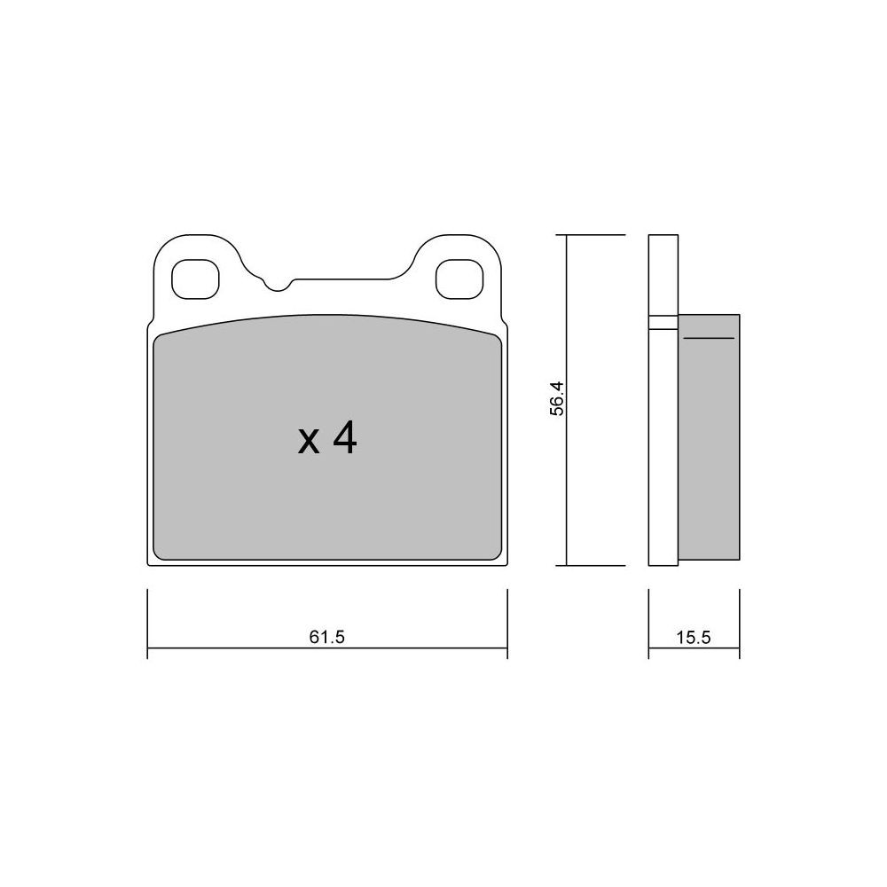 GT2i Club remblokken achter voor VOLVO 760 Kombi (704, 765) 2.3 AWD 266pk 1982-01-01-1992-07-01 - GT-PC2090 - 3666618583839